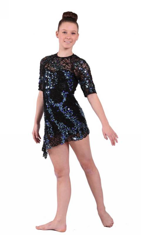 MIDNIGHT - Black with blue sequin