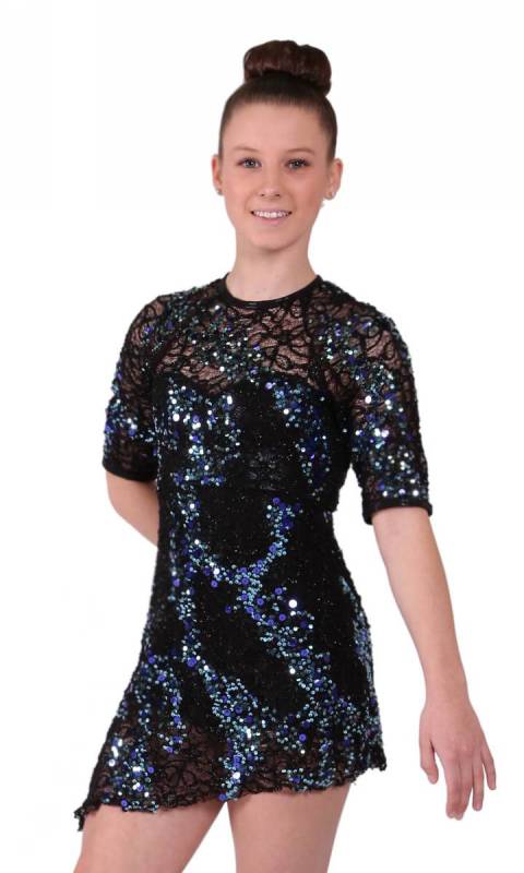 MIDNIGHT - Black with blue sequin