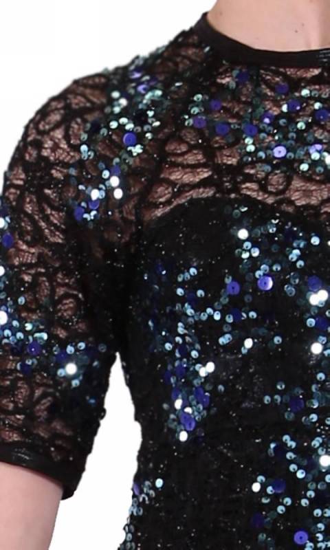 MIDNIGHT - Black with blue sequin