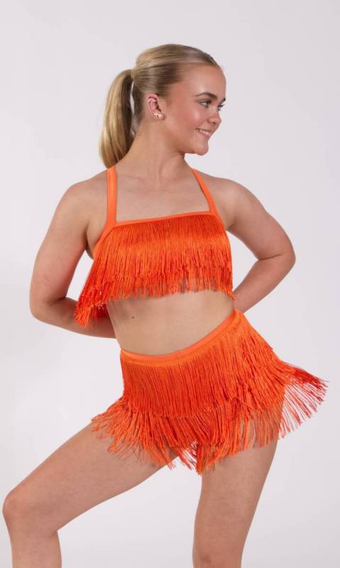 FRINGE CROP AND SHORTS Dance Costume