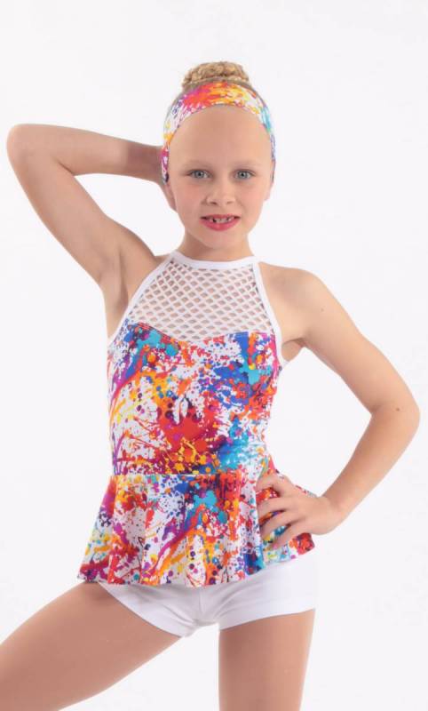 UPTOWN - peplum top and shorts XXXX Dance Costume