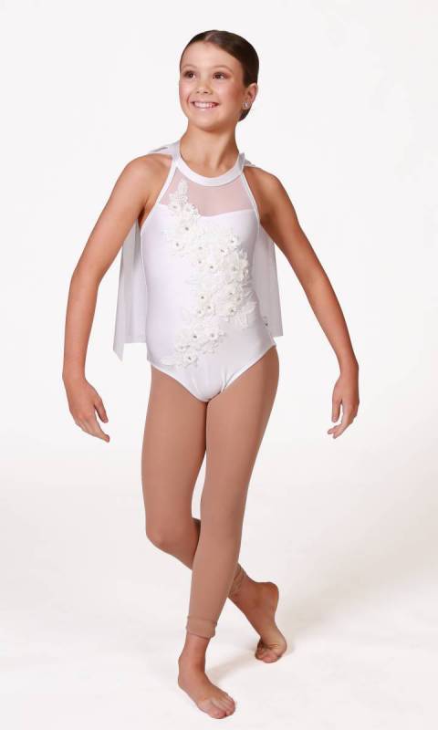 IMOGEN - Applique Leotard + hair accessory Dance Costume