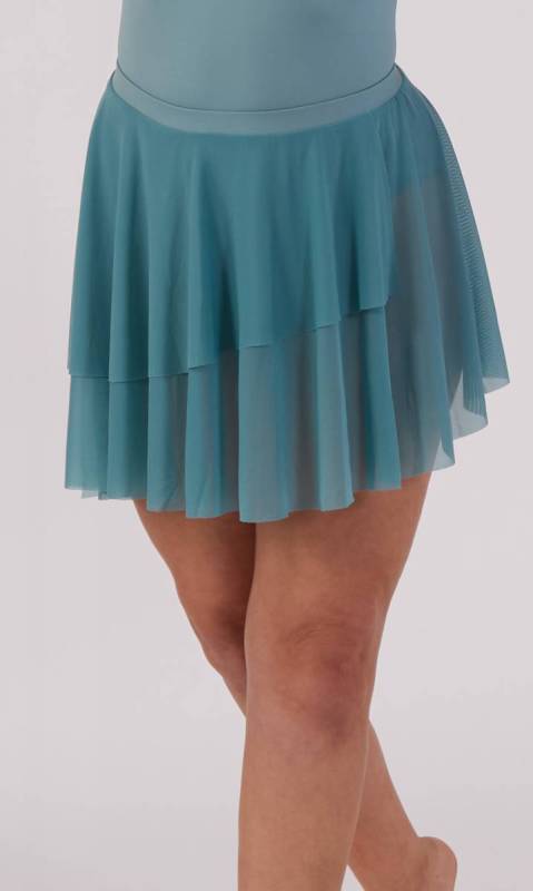 ELEGANCE - SHORT MESH SKIRT  - Bayleaf Green col 31