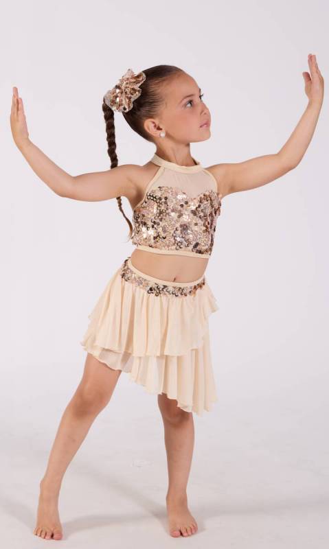 Champagne + Hair accessory Dance Costume